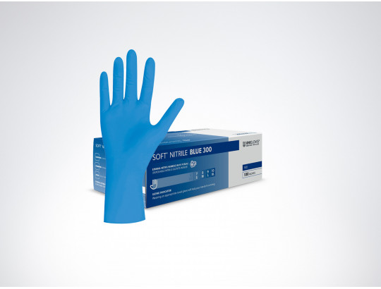 OP-Handschuhe Nitril, puderfrei, Blau, 30 cm , Größe S-XL, 100 Stück